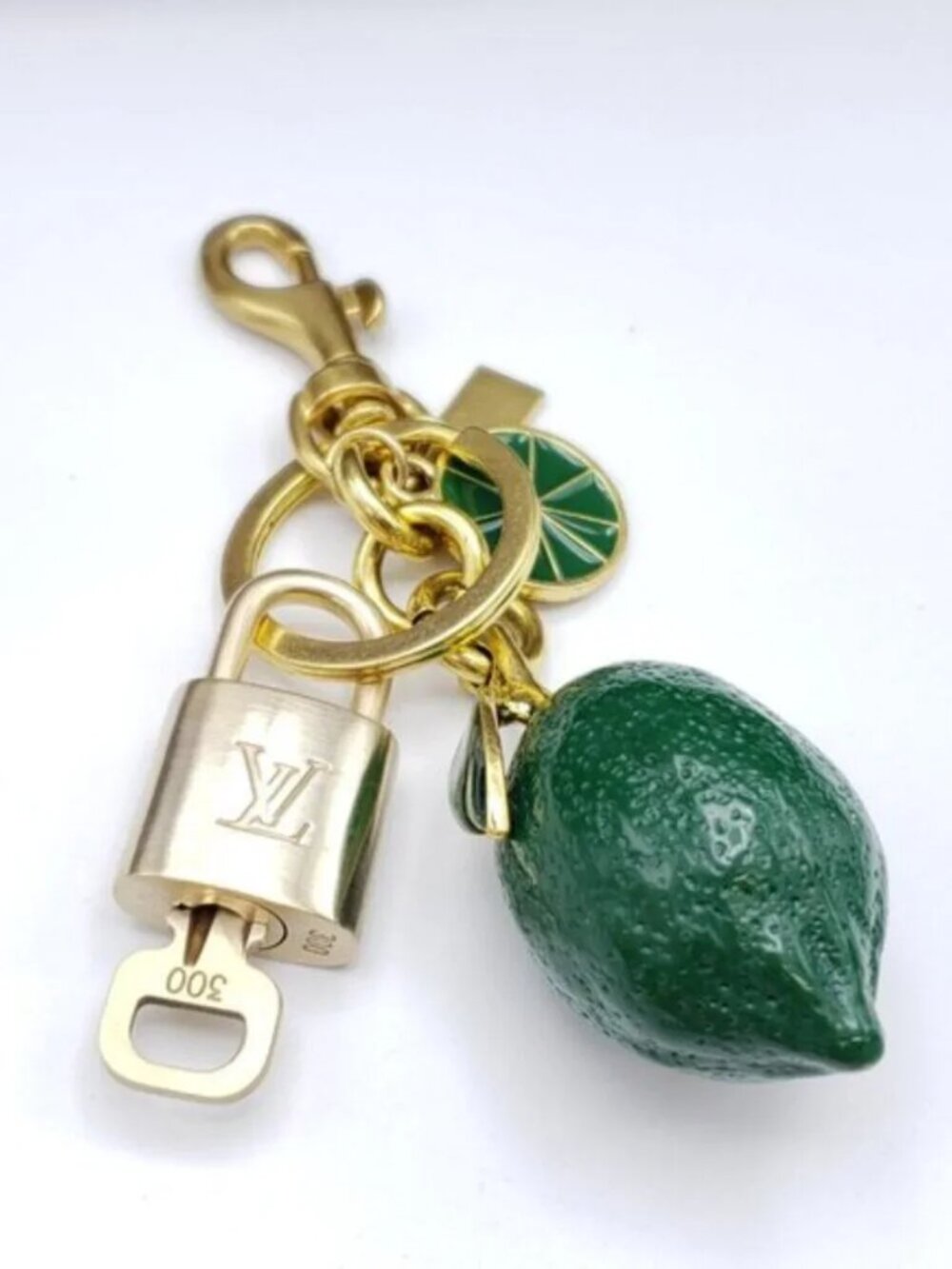 Louis Vuitton Authentic Gold Lock 🔒 Unbranded Lemon Keychain Charm for Bags - Picture 6 of 11